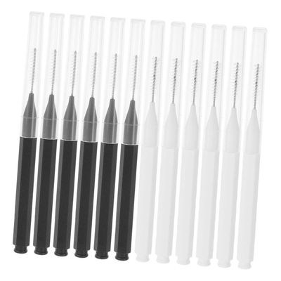 60pcs Mini Eyelash Brushes with Cap Portable Micro Eyebrow Applicators for Brow Lamination and Lash Extensions Makeup Tools for Travel