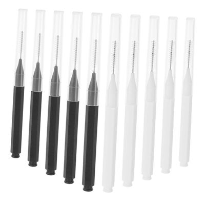 60pcs Mini Eyebrow Brushes with Cap for Eyelash Grooming and Brow Lamination Portable Applicators for Travel Makeup