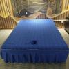 Blue,1.5 * 2m,LDLCYCN Massage Bed Cover with Face Hole Thai Massage Table Bedskirt Breathable Massage Table Skirt Reusable Beauty Bed Mattress Cover for Large-Sized Massage Table Spa Bed view 1