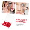 30pcs Eyelash Curler Refill Pads Rubber Universal Eye Lash Curler Replacement Pads Strips with Storage Box for Women Girls Curling Lashes Red view 3