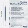 Nobelcrafts - Titanium Blackhead Ring Remover - Premium Titanim Blackhead/Whitehead Ring Remover for Face, Nose, Skin - Professional Double Sided Skin Tool view 2