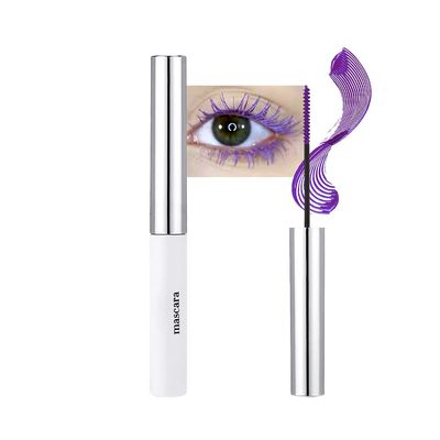 BINGBRUSH Colored Mascara for Eyelashes, Voluminous Colorful Mascara, Pink Purple Blue Green Red-Lengthening, Defining, Curling, Multiplying Formula (#09-Light purple, 1 Count (Pack of 1))