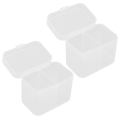 BELLIFFY 2pcs Nail Box Organizer Case Makeup Cotton Pad Dispenser Nail Cotton Pad Holder Space-saving
