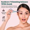 Eyebrow Trimming Scissors with Combs, Eyebrow Cutter Hair Removal Eyebrow Scissors,Eye brow razors, Eyebrow trimmer for women (Rainbow) view 2