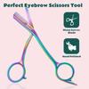 Eyebrow Trimming Scissors with Combs, Eyebrow Cutter Hair Removal Eyebrow Scissors,Eye brow razors, Eyebrow trimmer for women (Rainbow) view 4