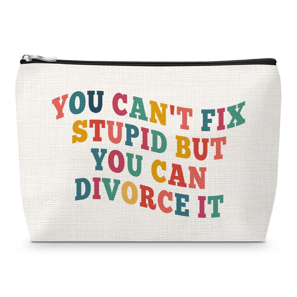Breakup Gift Divorce Party Presents for Women Makeup Bag Divorce Gift for Friends Bestie Coworker Cosmetic Bag Farewell Goodbye Gifts Newly Divorced Present for BFF Christmas Birthday Keepsake