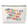 Breakup Gift Divorce Party Presents for Women Makeup Bag Divorce Gift for Friends Bestie Coworker Cosmetic Bag Farewell Goodbye Gifts Newly Divorced Present for BFF Christmas Birthday Keepsake view 1