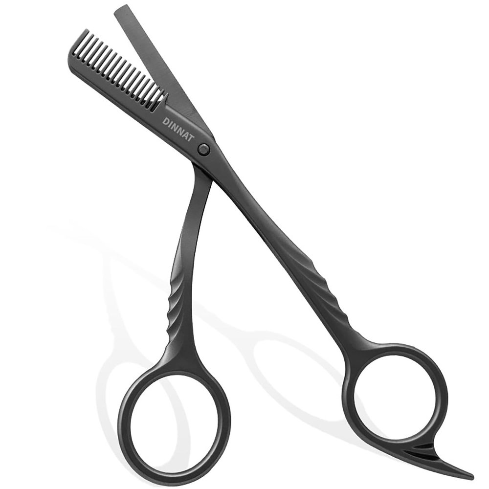 Eyebrow Trimming Scissors with Combs, Eyebrow Cutter Hair Removal Eyebrow Scissors,Eye brow razors, Eyebrow trimmer for women,Gifts For Men Women Stocking Stuffers (Black)