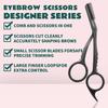 Eyebrow Trimming Scissors with Combs, Eyebrow Cutter Hair Removal Eyebrow Scissors,Eye brow razors, Eyebrow trimmer for women,Gifts For Men Women Stocking Stuffers (Black) view 2