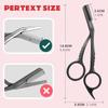 Eyebrow Trimming Scissors with Combs, Eyebrow Cutter Hair Removal Eyebrow Scissors,Eye brow razors, Eyebrow trimmer for women,Gifts For Men Women Stocking Stuffers (Black) view 4