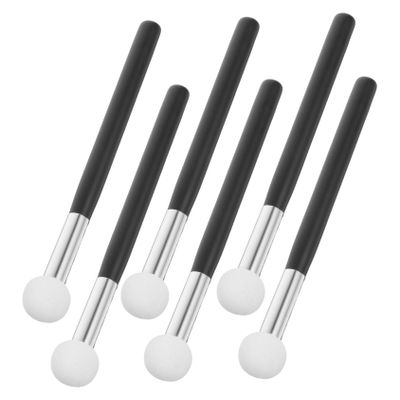 6pcs Concealer Brush: Wood Handle Mushroom Sponge Makeup Brushes - Foundation Concealer Applicators Reusable Beauty Tools For Professional Makeup