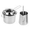 CALLARON Stainless Steel Double Boiler Pot Set for Melting Chocolate and Scented Wax 4-Piece Pot Set with Heat-Resistant Handles for Candle Making and Cooking view 1