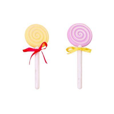 GANAZONO 2Pcs Pumice Stone Foot Care Scrubber Lollipop Shaped Exfoliating Tool for Dead Skin Removal Mixed Color Foot Treatment