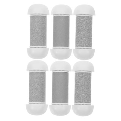 6pcs Coarse Roller Head: Electric Remover Roller - Coarse Refill Replacement Accessory for Foot Care Pedicure Tools