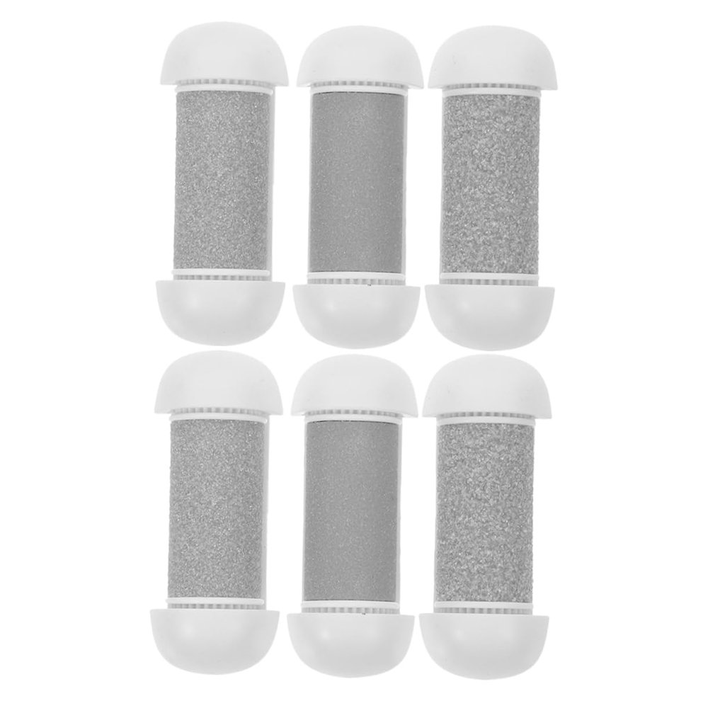 6pcs Coarse Roller Head: Electric Remover Roller - Coarse Refill Replacement Accessory for Foot Care Pedicure Tools