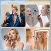 30X Magnifying Mirror, 4.5IN Round 30X Travel Magnified Mirror with 3 Suction Cups, Wall Mounted Makeup Magnifying Glass 30x High Magnification -Perfect for Handheld Detail Makeup/Shaving, Black, 1PCS view 2