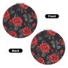 KKLWEGU Beautiful Red Rose Flowers Compact Pocket Mirror,1x/2x Cosmetic Mirror Portable Folding Handheld Mirrors Portable Travel Makeup Mirror for Women Girls view 2