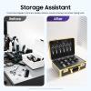 BIXIBIN Professional Hairdressing Case, Large Capacity Makeup & Barber Tool Organizer with Lock, Shoulder Strap, Fireproof for Travel, Salon, Cosmetologists view 2