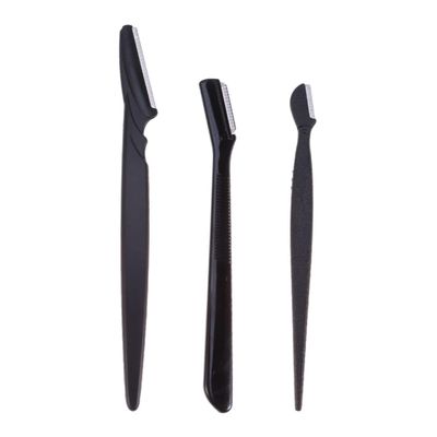 COLLBATH 3pcs Eyebrow Trimmer Set Women's Razors Eyebrow Shaper Portable Eyebrow Razor Eyebrow Makeup Tool Kit Portable Eyebrow Trimmer Eyebrow Remover Black