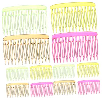 TOPPERFUN 12Pcs Vintage Plastic Hair Combs for Women Design Side Combs Random Colors for Everyday Use and Elegant Hairstyles