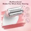 Electric Razor for Women - Painless Eletric Shavers for Women, Body Hair Removal for Legs and Underarms, Ladies Bikini Trimmer Wet Dry Shave, Rechargeable, with LED Light, Pink view 2