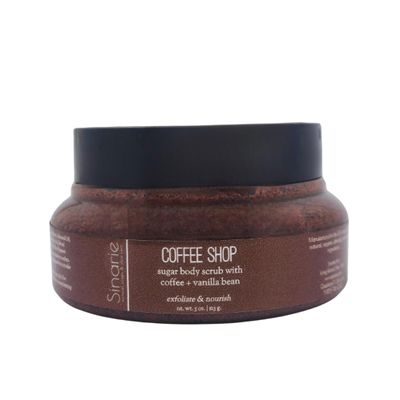 Exfoliating Sugar Scrub for Body  Hydrating Moisturizing Body Polish with Natural Oils  Gentle Spa Skincare for Smooth, Glowing Skin (5 oz., Coffee Shop (Coffee & Vanilla Bean))