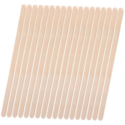 COMPUKAS 100Pcs Wooden Sticks Thick Edge Waxing Spatula for Hair Removal Durable Applicator Tool for Body Eyebrows and Facial Hair