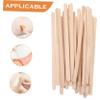 COMPUKAS 100Pcs Wooden Sticks Thick Edge Waxing Spatula for Hair Removal Durable Applicator Tool for Body Eyebrows and Facial Hair view 3