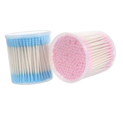 DEARMAMY 400Pcs Double Headed Cotton Swabs for Makeup One Off Swabs for Makeup Removal Wound Care and Application Sticks