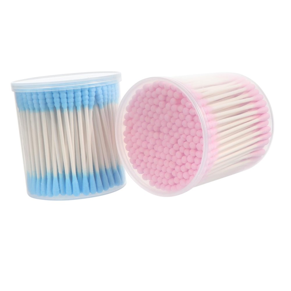 DEARMAMY 400Pcs Double Headed Cotton Swabs for Makeup One Off Swabs for Makeup Removal Wound Care and Application Sticks