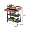 Beauty Salon Trolly Embroidery Gallery Beauty Salon Trolley Solid Wood Beauty Trolley (Brown Size: 60 33 80CM) view 2