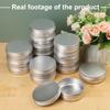 Biugaaufai 48 Pcs 4 Ounce Aluminum Tins with Screw Tops, Round metal tin with Screw Lids, 4 oz Round Cans with Lid for Cosmetics, Lip Balm, Spices, and More(silvery) view 4