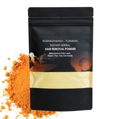 ST Korai Kizhangu Turmeric Herbal Hair Removal Powder For Painless Hair removal | Retarded hair growth | | Natural & Handmade, Barium sulphide Free (Instant)