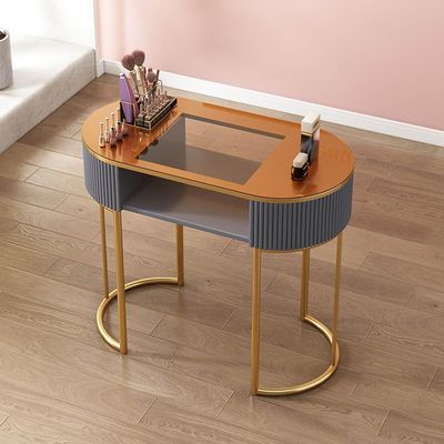 DESALAI Nail Tech Desk Artist Hand Manicure Table, Professional Modern Nail Beauty Workstation Wooden Salon Spa Nail Desk with Drawers and 3 Layers Storage Cabinet,Home Beauty Salon Equipment