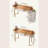 DESALAI Nail Tech Desk Artist Hand Manicure Table, Professional Modern Nail Beauty Workstation Wooden Salon Spa Nail Desk with Drawers and 3 Layers Storage Cabinet,Home Beauty Salon Equipment view 3