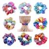 16Pcs Shiny Metallic Hair Scrunchies for Women and Girls, 4.33Inch Elastic Hair Ties for Hair Accessories, Party, Club, School Activities etc (Star Pink) view 2