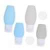 Anneome 6Pcs Silicone Travel Bottle Refillable Toiletry Containers for Liquids Leak Makeup Perfume Bottles and Grey for Travel Camping view 1