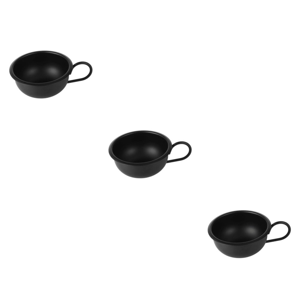 DEARMAMY 3pcs Practical Men Shaving Bowl Durable Metal Shaving Soap Bowl for Easy Use Barber Shop for Mens Grooming Essentials
