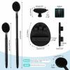 GEENOA Silicone Back/Face Scrubber & Soft Bath Glove 3PCS, 16''- 24'' Extendable Shower Back Scrubber, 360 Anti-Slip & Hand-fit Silicone Bath Glove, Manual Face Brush for All-Round Cleaning(Black) view 2
