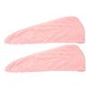 2pcs Coral Fleece Hair Drying Towels Drying Hair Towel Wrap for Women Comfortable and Absorbent Head Turban for Spa Shower and Daily Use view 1