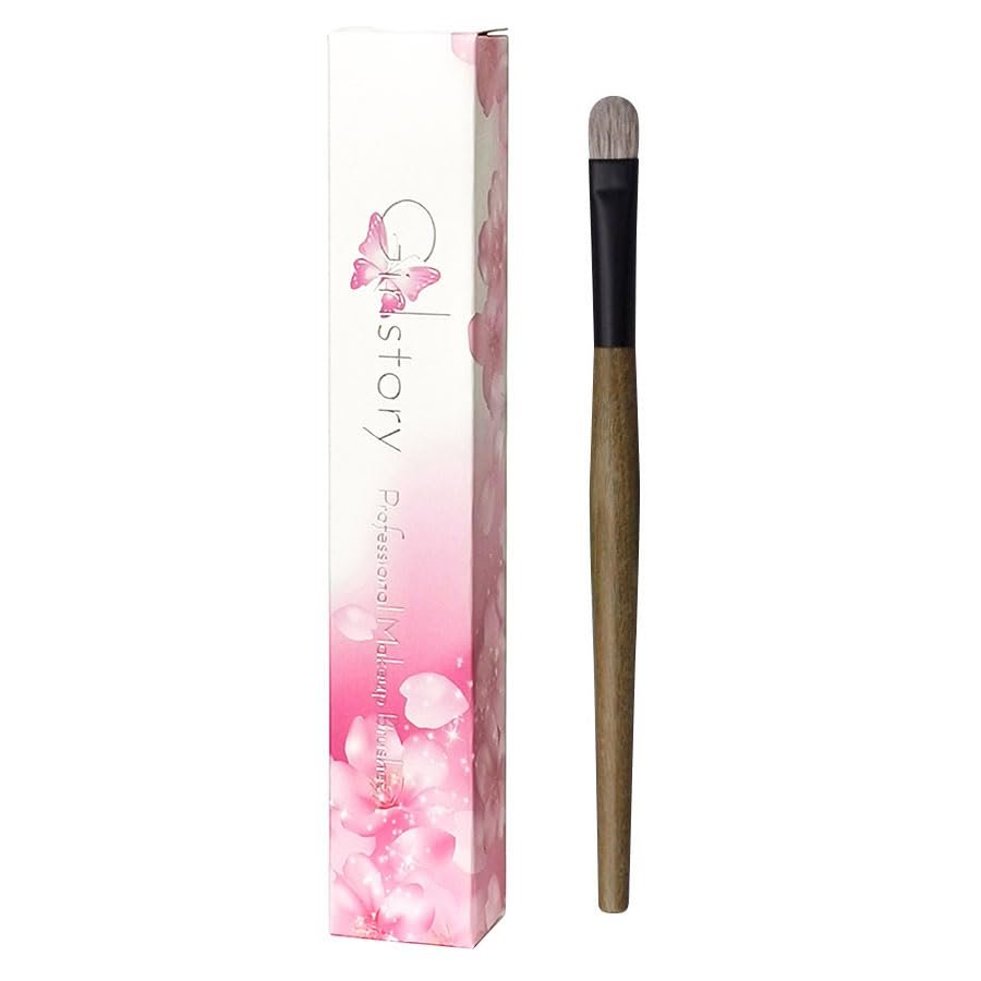 1pc Hand Crafted Makeup Brushes Soft Goat Fox Horse Hair Powder Blush Eye Shadow Blending Brush Green Sandalwood Handle Professional Make Up Brushes (LT105)