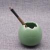 1pc Hand Crafted Makeup Brushes Soft Goat Fox Horse Hair Powder Blush Eye Shadow Blending Brush Green Sandalwood Handle Professional Make Up Brushes (LT105) view 4