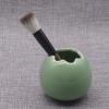1pc Hand Crafted Makeup Brushes Soft Goat Fox Horse Hair Powder Blush Eye Shadow Blending Brush Green Sandalwood Handle Professional Make Up Brushes (LT04) view 4