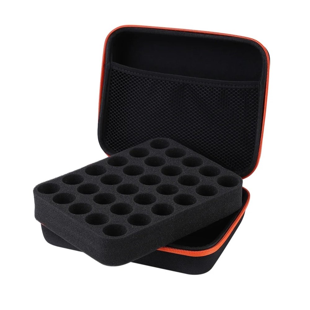 KoovDem 30/60 Vial 15ML Essential Oil Storage Case - Portable Travel Carrying Box (Vials Not Included)(30 Slots-10ml Blue)