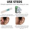 Gusruvti 180 Pcs Ear Piercing Cleaner Floss Disposable Earring Piercing Hole Cleaner, Ear Piercing Care Cleaning Line Tool, Earring Hole Cleaner Floss Odor Removal Ear CareBlue view 3