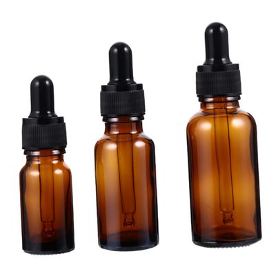 EPIGEIST 9pcs Brown Glass Dropper Bottles with Screw Caps for Liquids