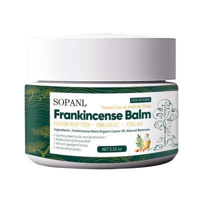 Frankincense Balm Organic | Boswellia Serrata,Contains Shea Butter,Natural Beeswax,Olive Oil | Muscle Tension Relief | Moisturizer for Dry,Cracked Skin,All Skin Types|3.53 oz