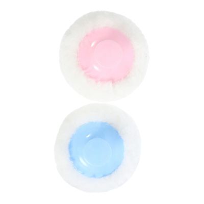 BESTYASH 2pcs Puff Applicator - 8 Cm Large Fluffy Body Cosmetic Talcum Powder Puff Beauty Dusting Application Tool with Handle for Setting Dusting