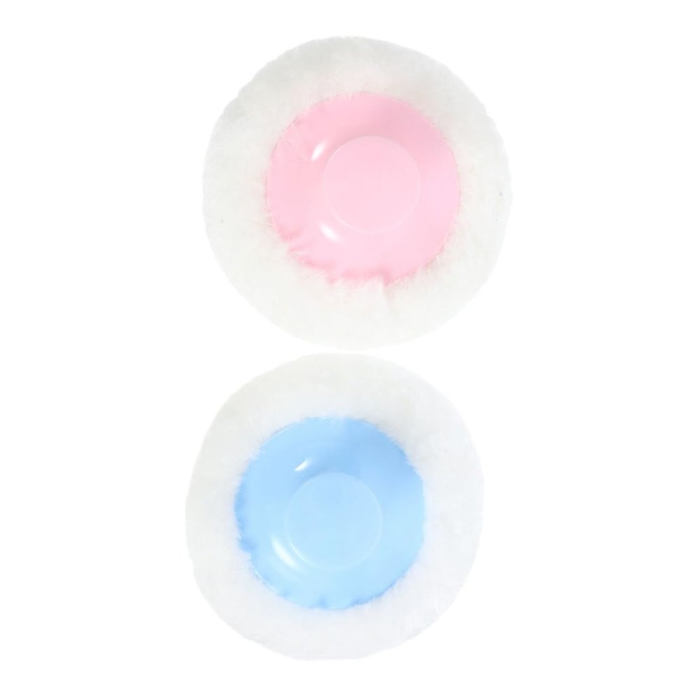 BESTYASH 2pcs Puff Applicator - 8 Cm Large Fluffy Body Cosmetic Talcum Powder Puff Beauty Dusting Application Tool with Handle for Setting Dusting