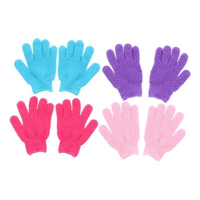 BESTYASH 8Pcs Exfoliating Gloves for Body Scrubbing Deep Cleaning Dead Skin Removal Durable Material for Smooth Skin for Daily Use and Back Massage